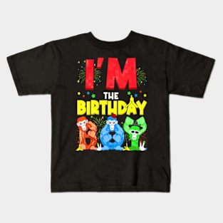 Im The Birthday Boy Gorilla Game Family Kids T-Shirt
